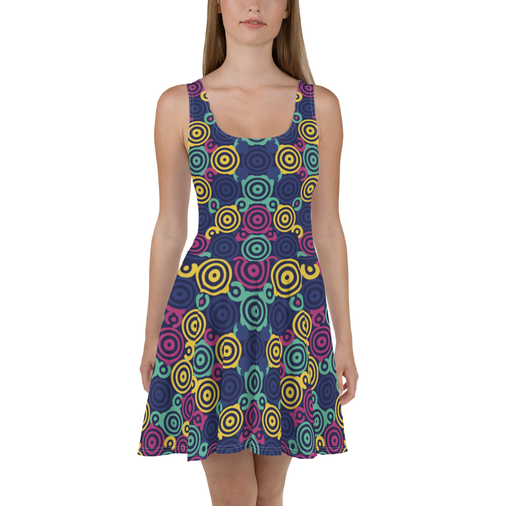 1980s Circle Skater Dress