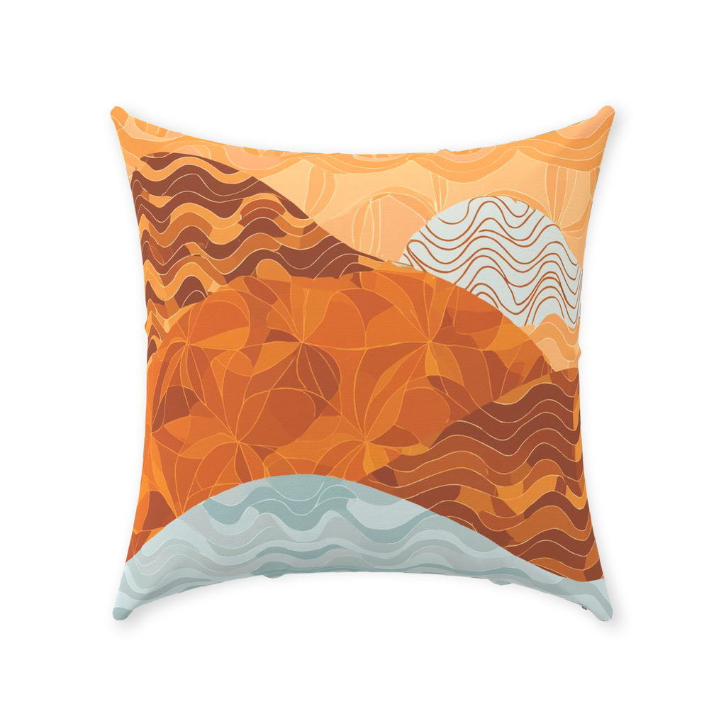 Sunset Mountains Throw Pillows