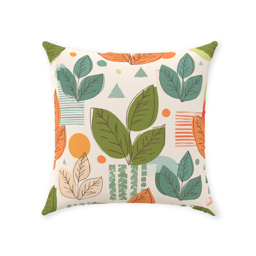 Leaves Throw Pillows