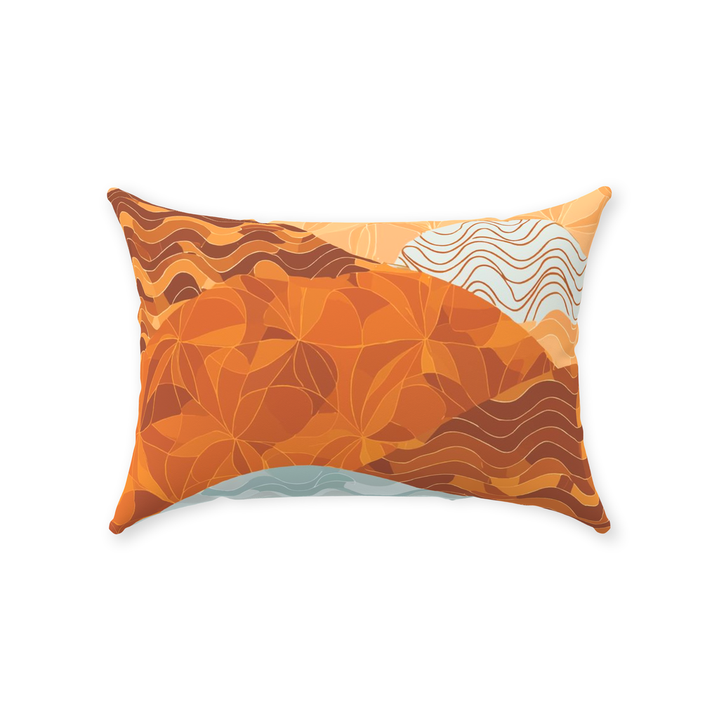 Sunset Mountains Throw Pillows