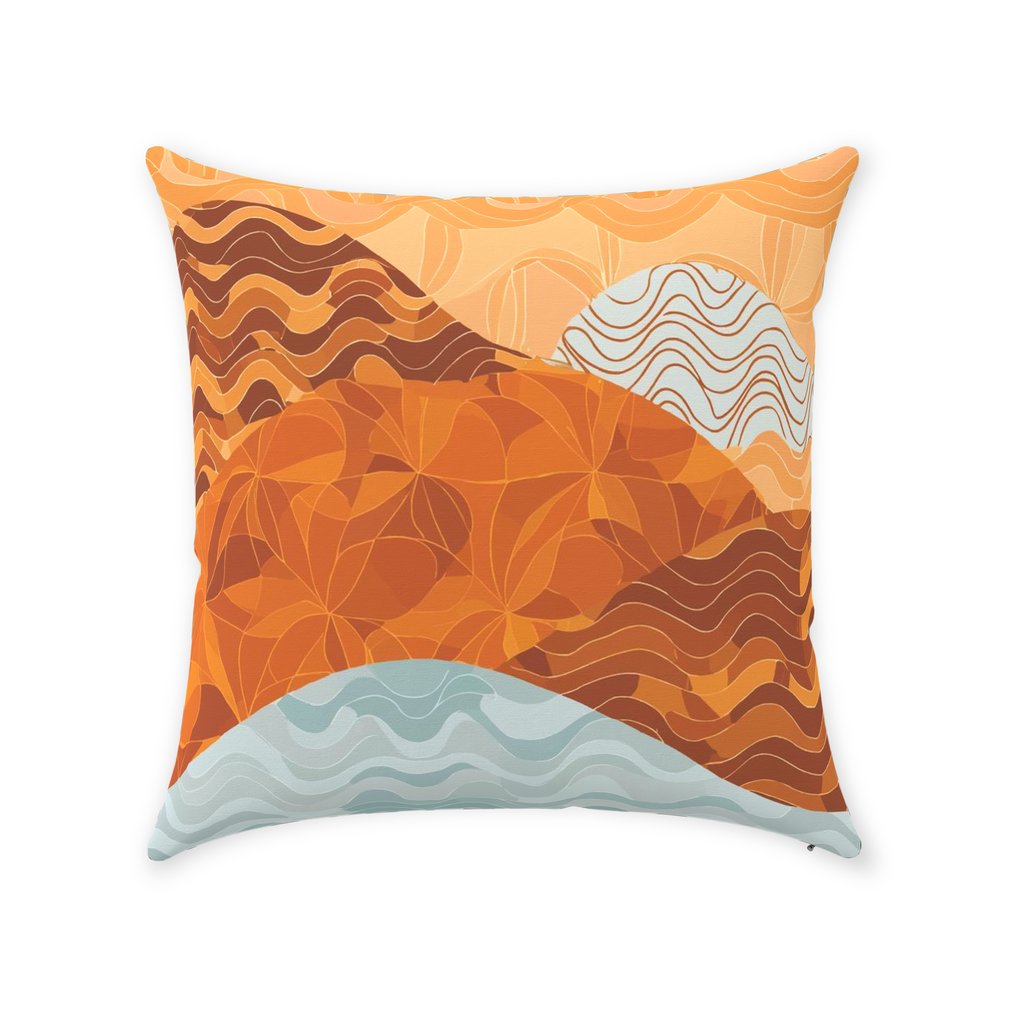 Sunset Mountains Throw Pillows