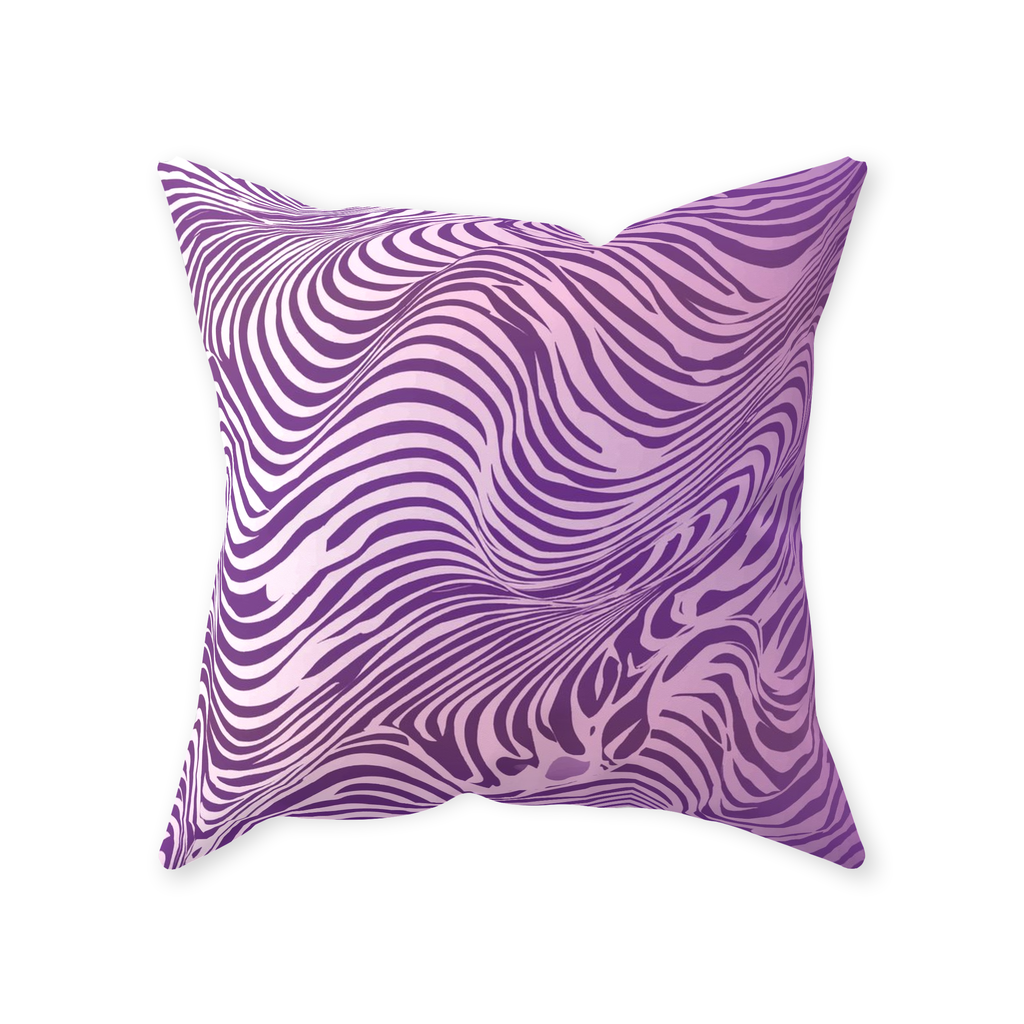 Purple Zebra Throw Pillows