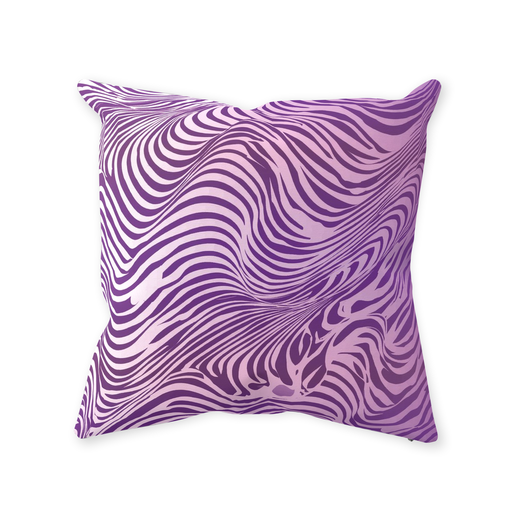 Purple Zebra Throw Pillows