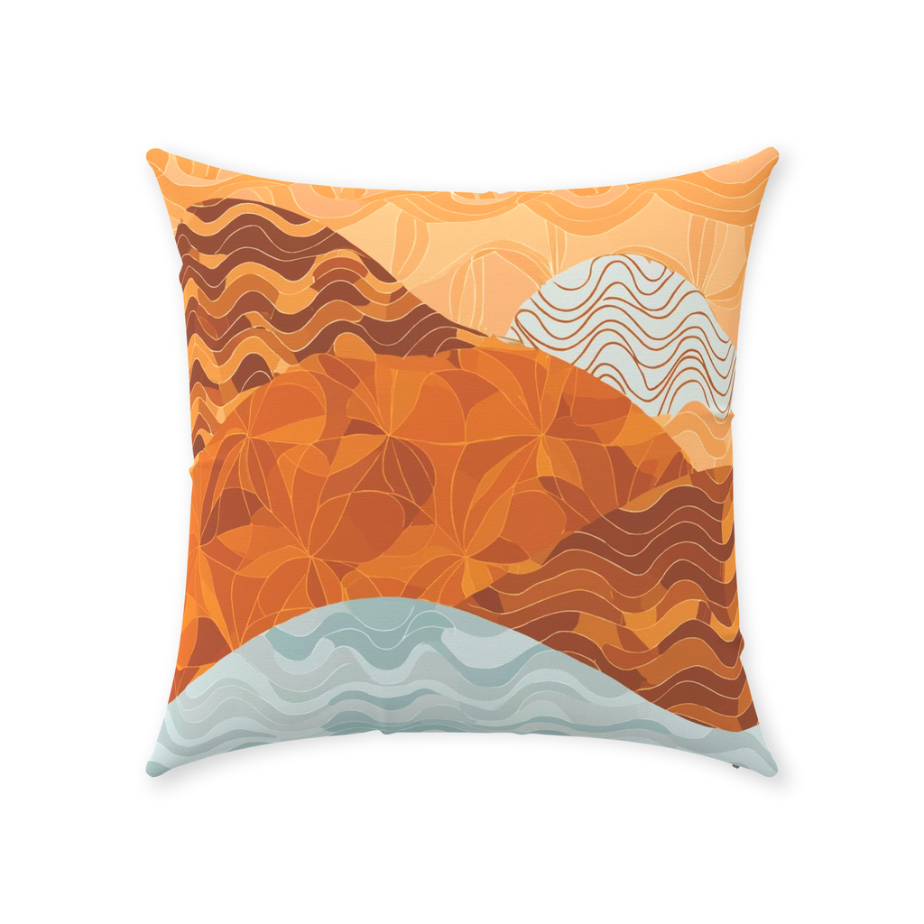 Sunset Mountains Throw Pillows