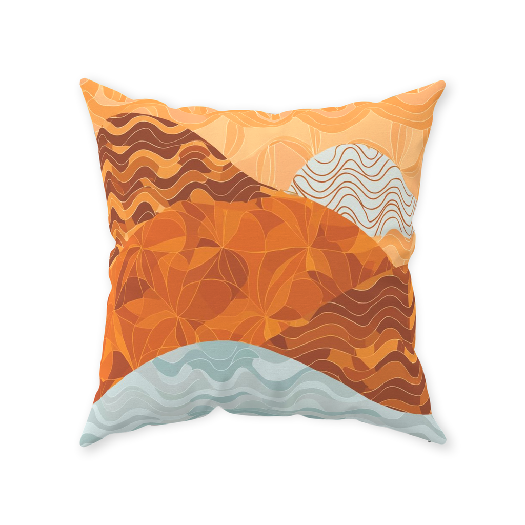 Sunset Mountains Throw Pillows