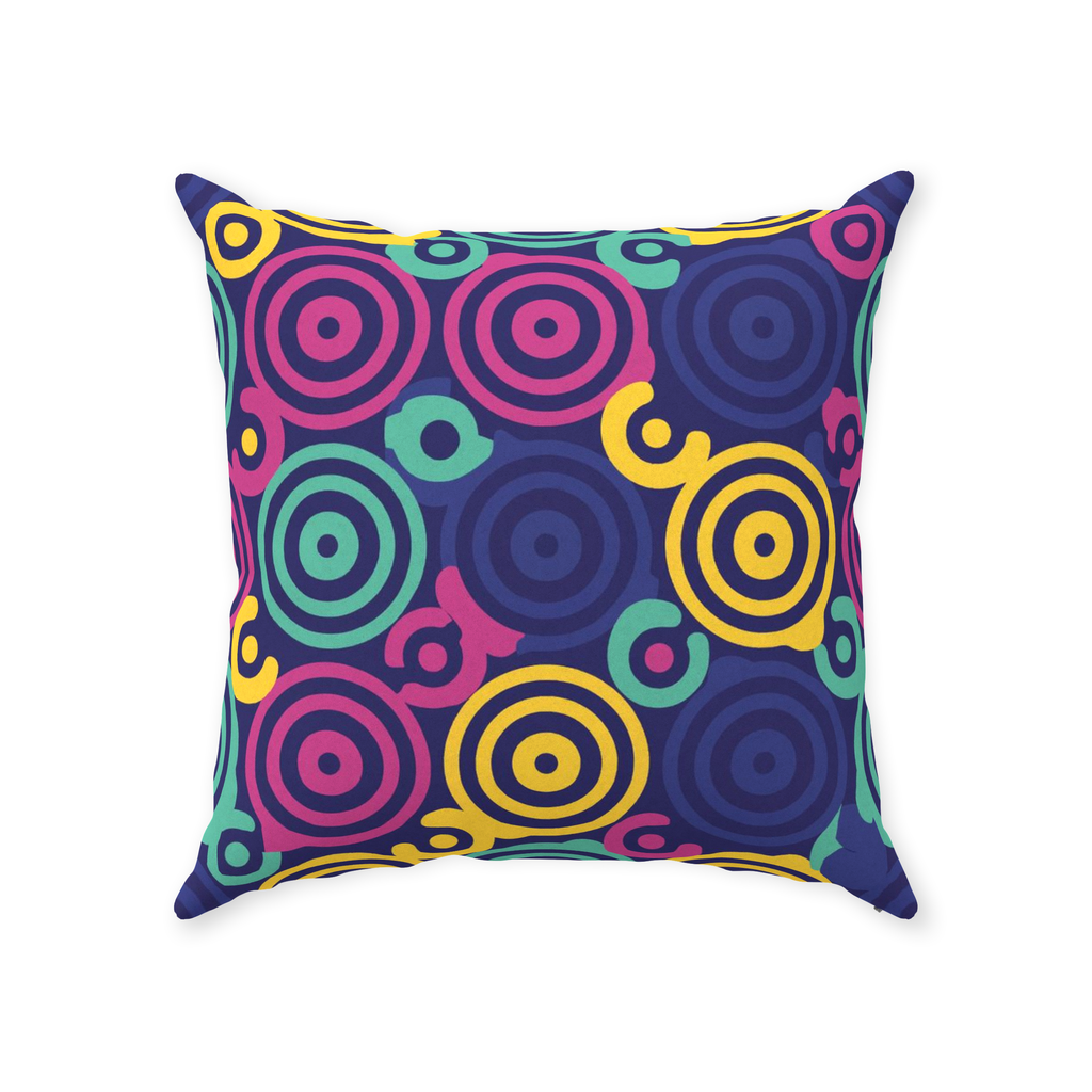 80 Circles Throw Pillows