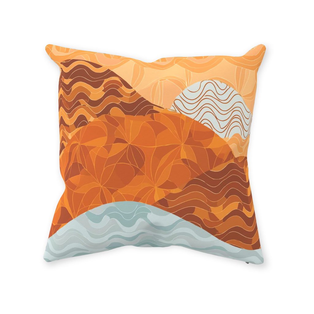 Sunset Mountains Throw Pillows