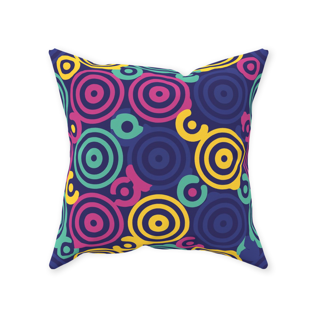 80 Circles Throw Pillows
