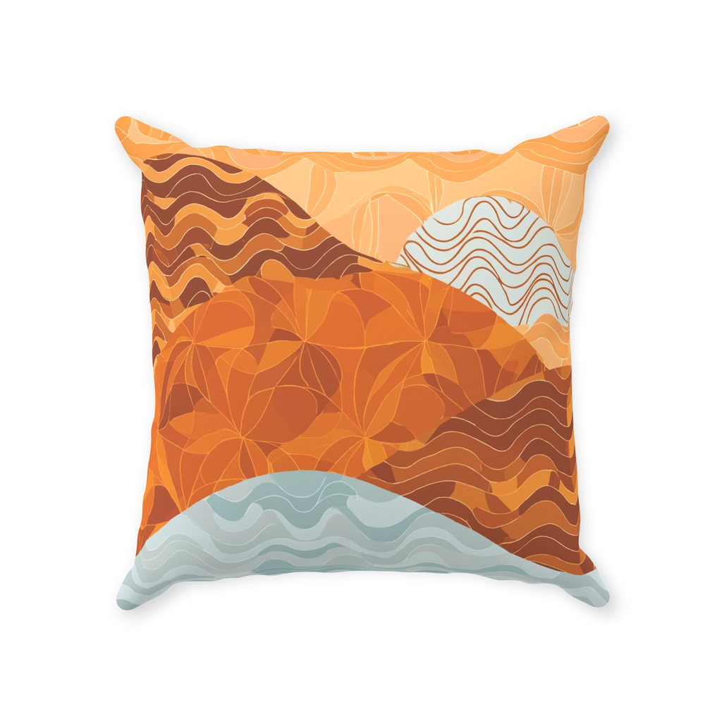 Sunset Mountains Throw Pillows