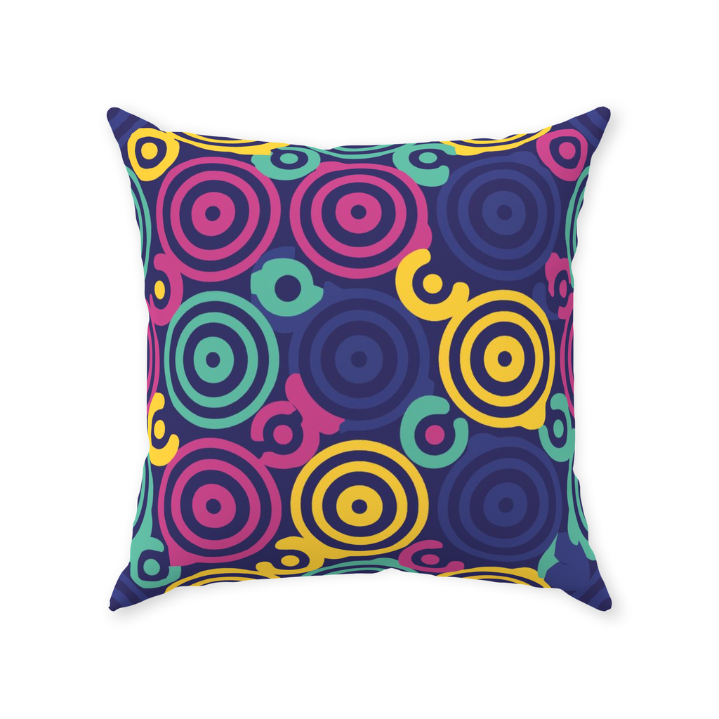 80 Circles Throw Pillows