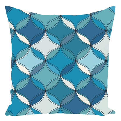 Blue Coral Throw Pillows