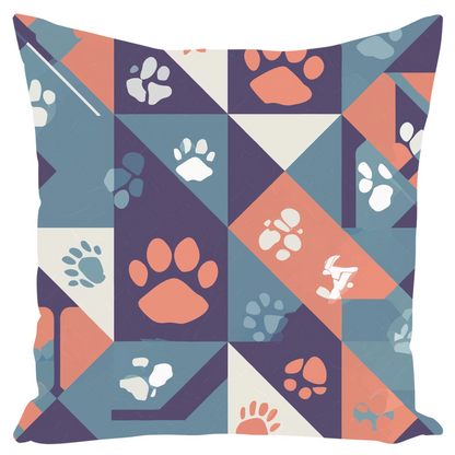 Abstract Paws Throw Pillows