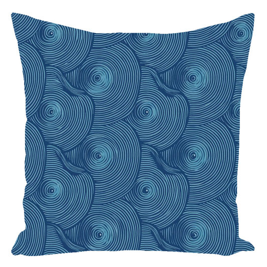 Blue Oyster Throw Pillows