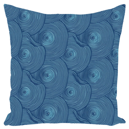 Blue Oyster Throw Pillows