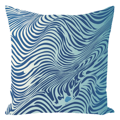 Blue Zebra Throw Pillows