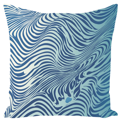 Blue Zebra Throw Pillows