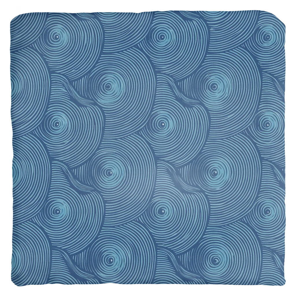 Blue Oyster Throw Pillows