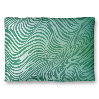 Green Zebra Throw Pillows