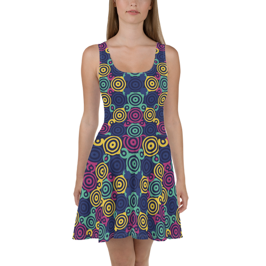 1980s Circle Skater Dress