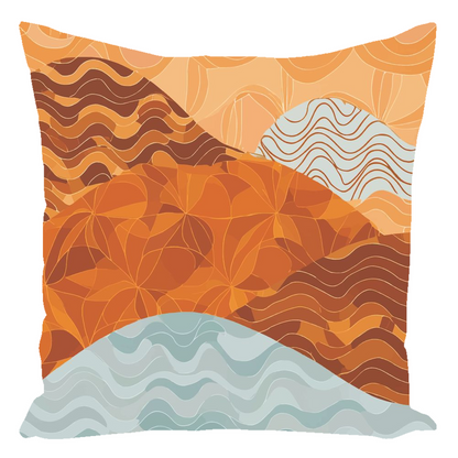 Sunset Mountains Throw Pillows