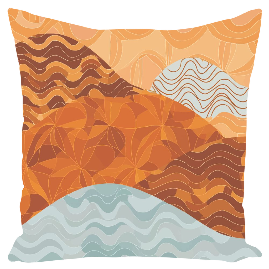 Sunset Mountains Throw Pillows
