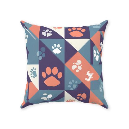 Abstract Paws Throw Pillows