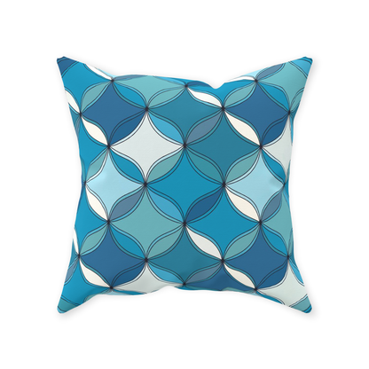 Blue Coral Throw Pillows