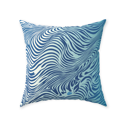 Blue Zebra Throw Pillows