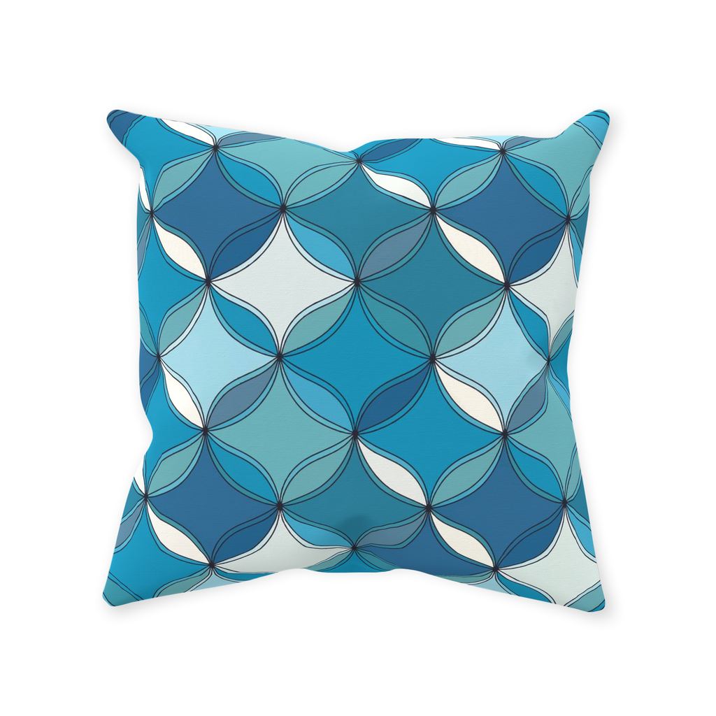 Blue Coral Throw Pillows