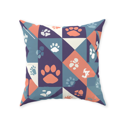 Abstract Paws Throw Pillows