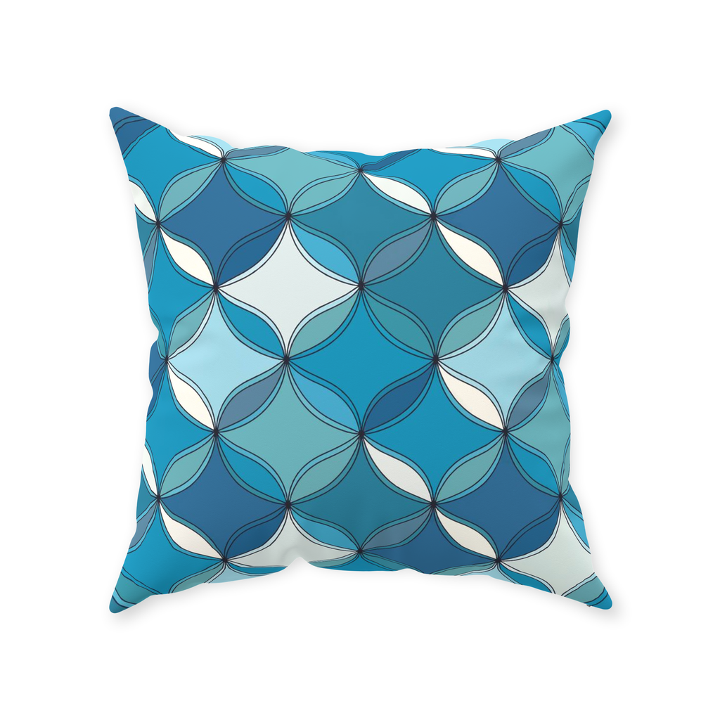 Blue Coral Throw Pillows