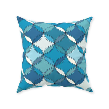 Blue Coral Throw Pillows