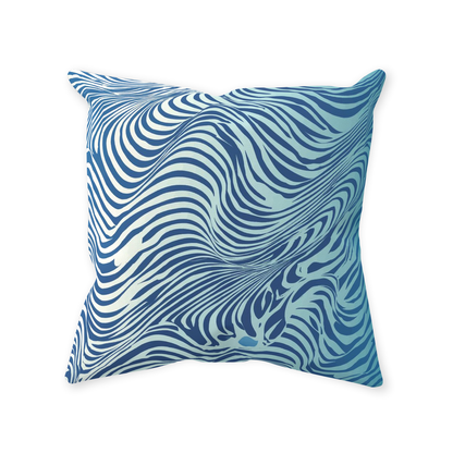 Blue Zebra Throw Pillows