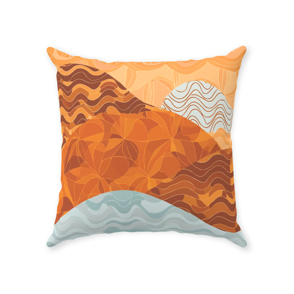 Sunset Mountains Throw Pillows