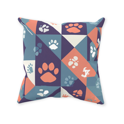 Abstract Paws Throw Pillows