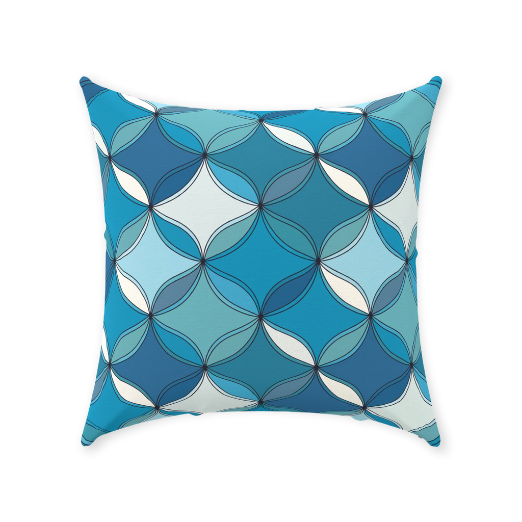 Blue Coral Throw Pillows