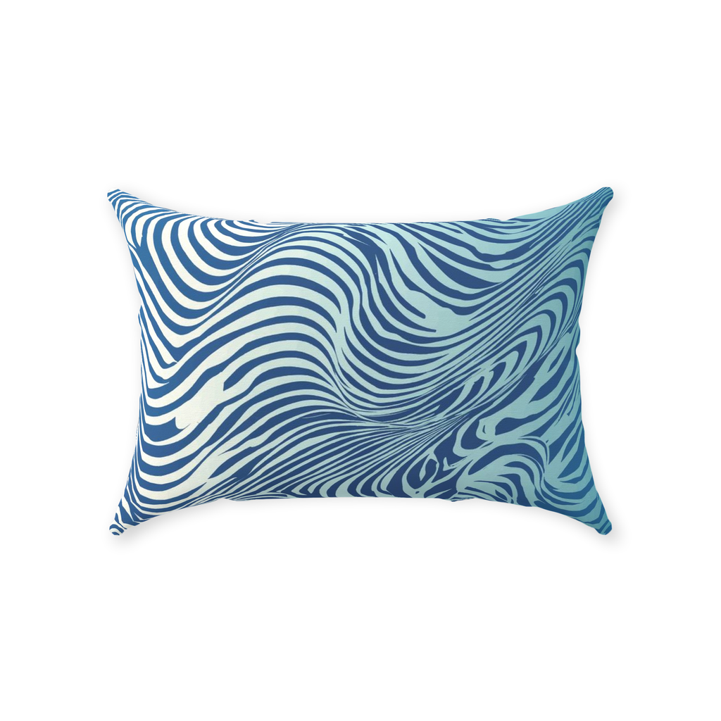 Blue Zebra Throw Pillows