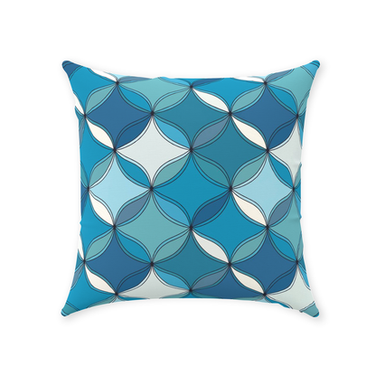 Blue Coral Throw Pillows