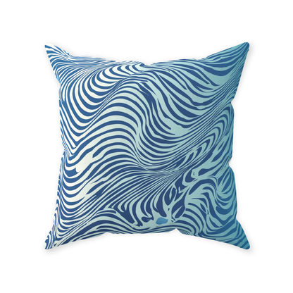 Blue Zebra Throw Pillows