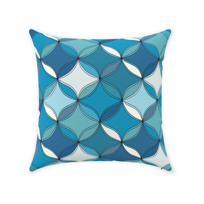 Blue Coral Throw Pillows