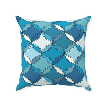 Blue Coral Throw Pillows