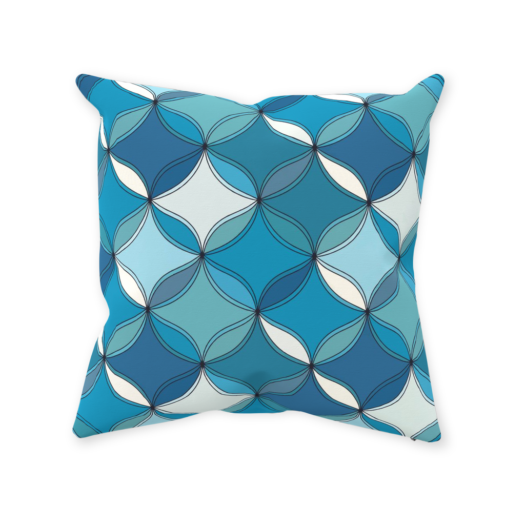 Blue Coral Throw Pillows