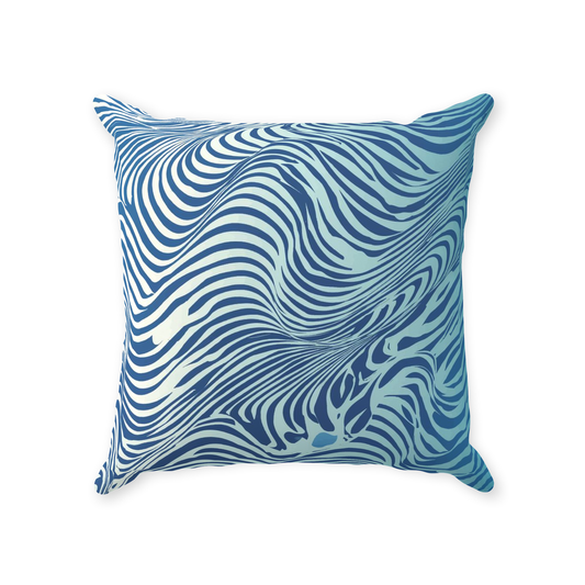 Blue Zebra Throw Pillows