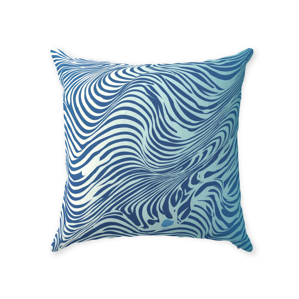 Blue Zebra Throw Pillows