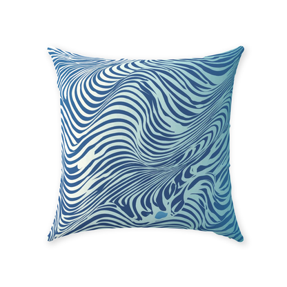 Blue Zebra Throw Pillows