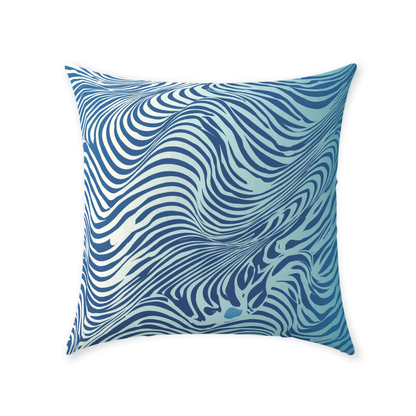 Blue Zebra Throw Pillows