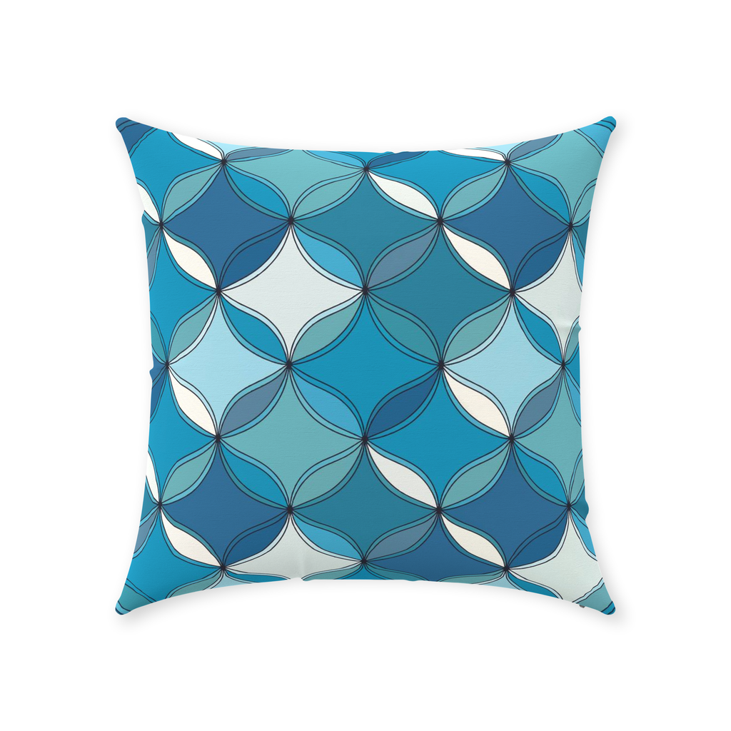 Blue Coral Throw Pillows