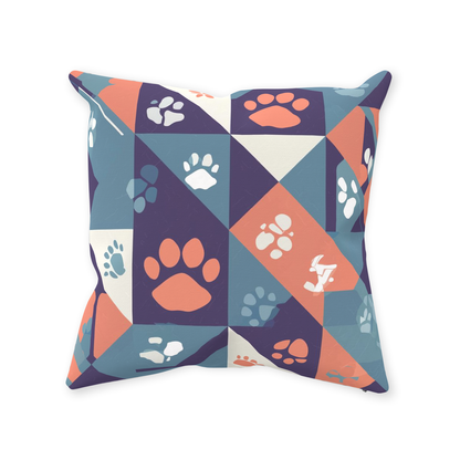 Abstract Paws Throw Pillows