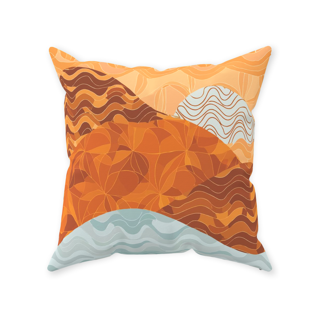 Sunset Mountains Throw Pillows