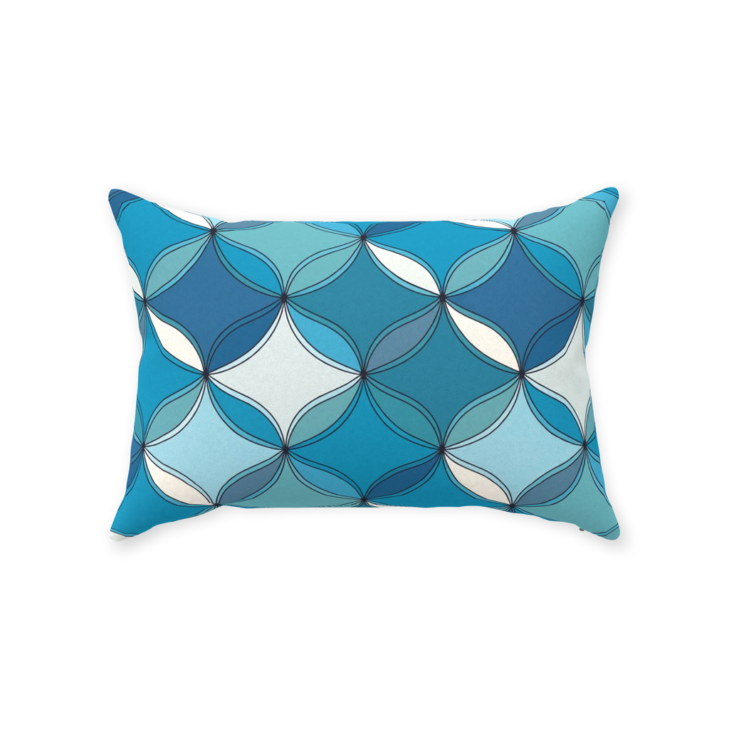 Blue Coral Throw Pillows